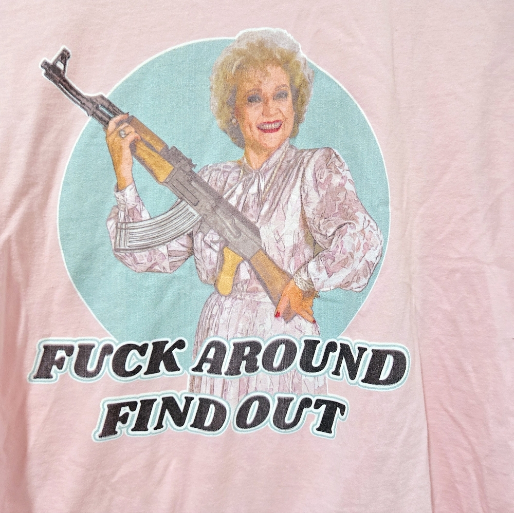Pink Betty White tee